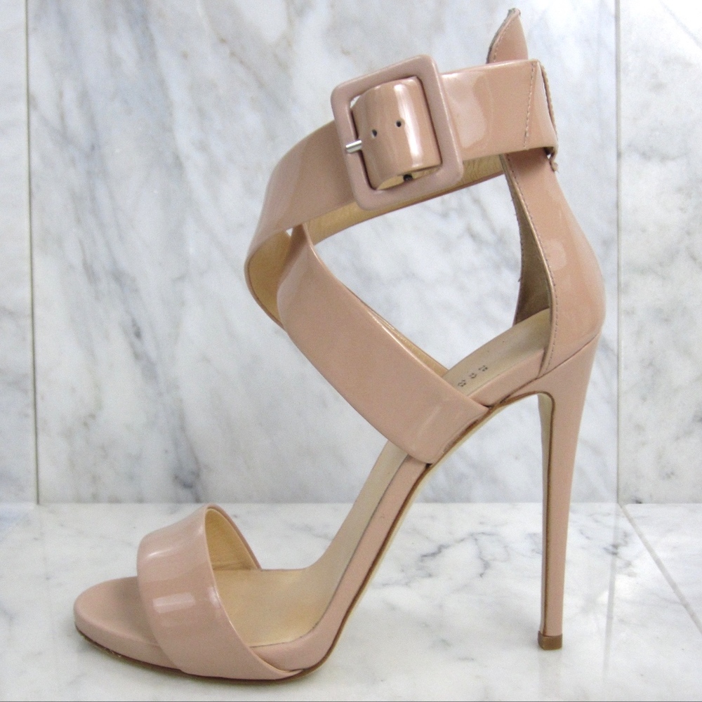 Barneys NY Nude Crisscross High Heel Sandals